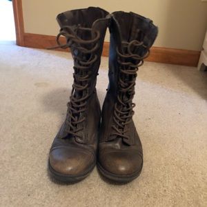 Steve Madden Brown Combat Boots Size 7